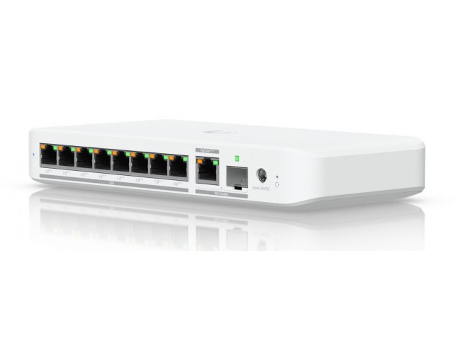 Ubiquiti USW-FLEX-2.5G-8-POE Flexible 8-port 2.5 GbE  PoE++ switch with a 10 GbE