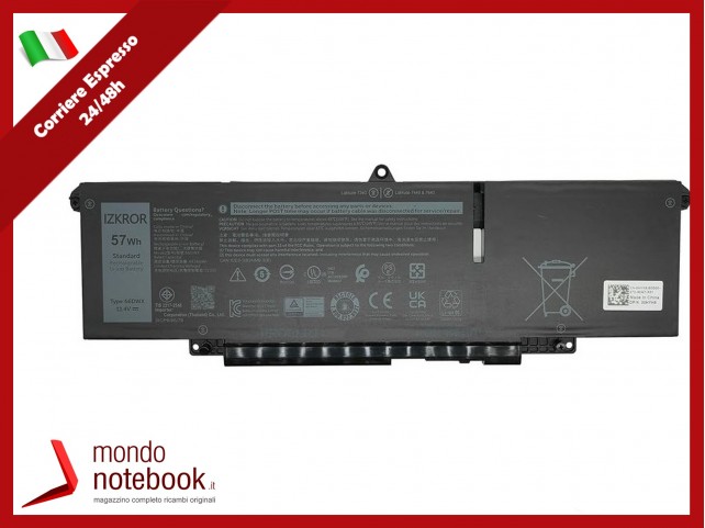 Batteria Originale DELL Latitude 7350 7650 7450 7640 7440 66DWX 066DWX
