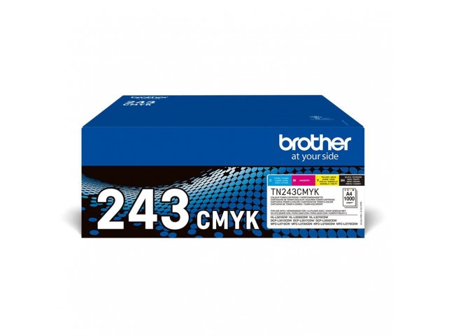 Brother TN243CMYK TN243 MULTIPACK FOR ECL - MOQ  4 Black Cyan Magenta Yellow