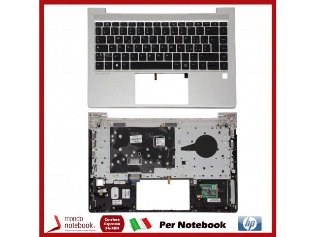 Tastiera con Top Case HP ELITEBOOK 640 G9 Layout Italiano Retroilluminata Silver