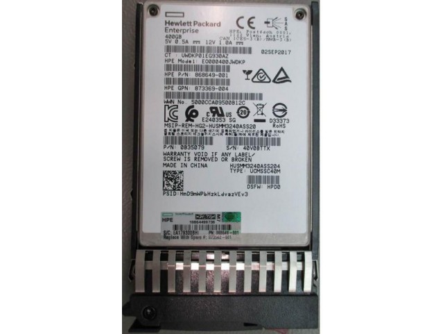 HP 873562-001-RFB SSD 400GB SFF SAS WI ST DS  x x Refurbished x x