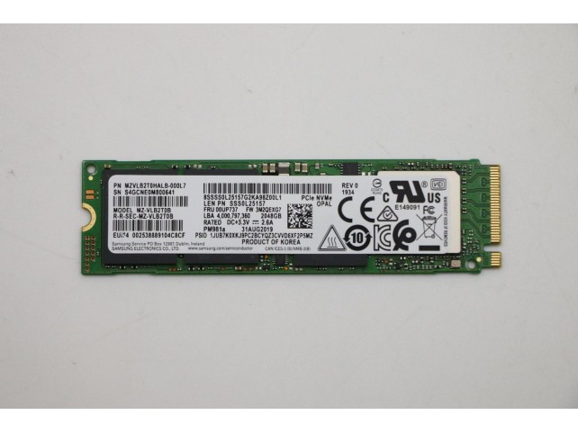 Lenovo 00UP737 SSD M.2 2280 PCIe NVMe 2TB  OPAL 2 0 FRU SSD M.2 2280