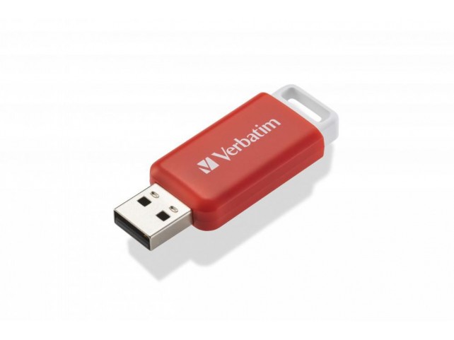 Verbatim 49453 V DataBar USB 2.0 Drive Red  16GB