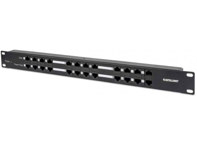 Intellinet 720342 12 Port Passive PoE Patch  Panel