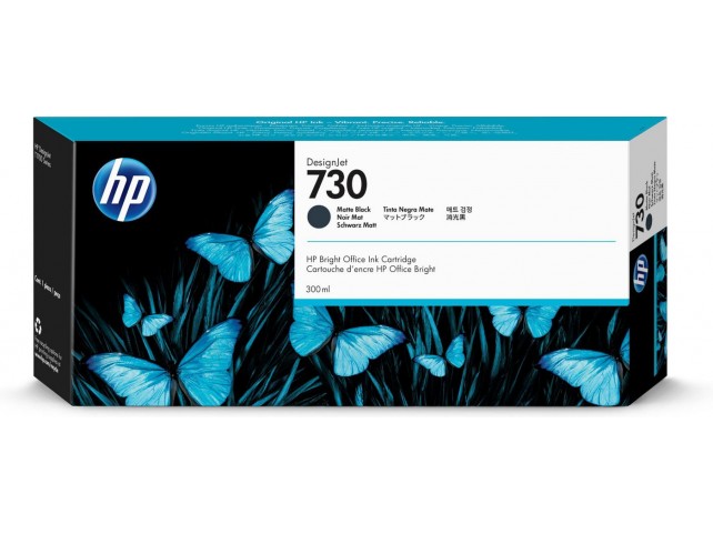 HP P2V71A Ink/730 300ml Matte BK  730 Original Pigment-based