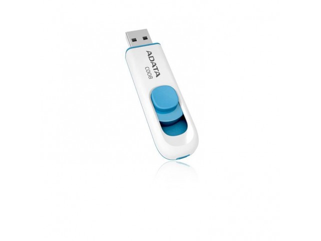 ADATA AC008-64G-RWE AC008-64G-RWE 64GB USB 2.0 White Blue C008  Smart Sliding Button