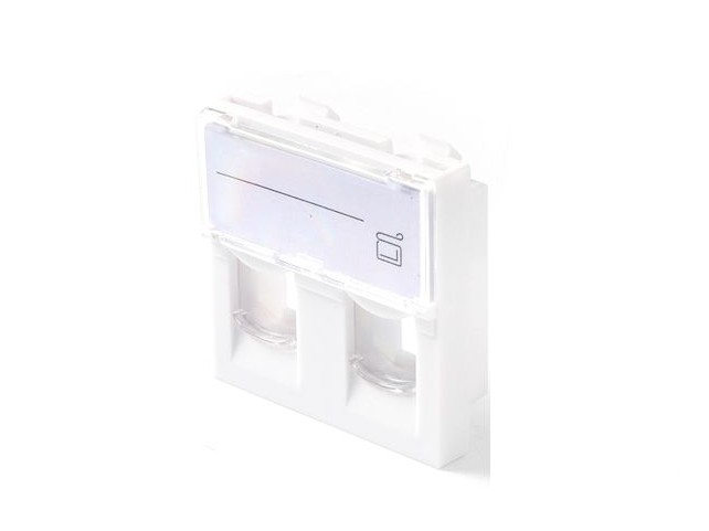 Lanview LKS830 LKS830 EURO OUTLET 45x45 - 2-PORT  MODULE