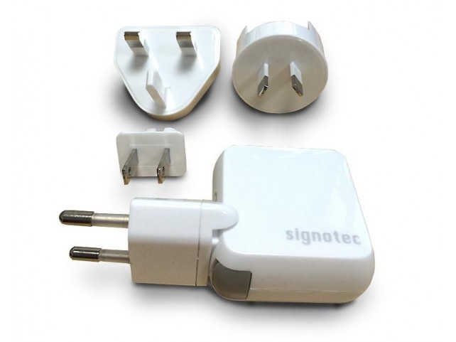 signotec Rotatable Single USB Wall  Charger with Inter-changeable