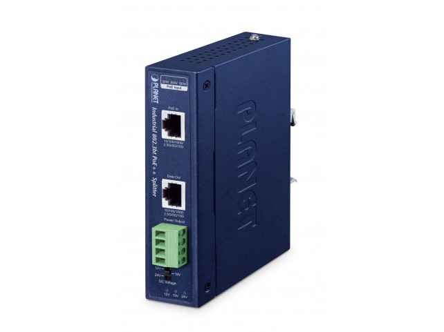 Planet IPOE-176S IP30 Industrial Single-Port  10Gbps 802.3bt PoE++ Splitter