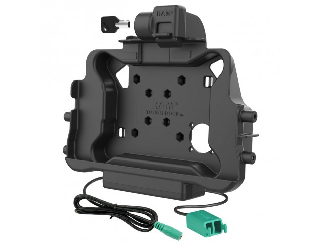 RAM Mounts RAM-HOL-HON11PD2KLU RAM POWER + DUAL USB-A DATA  KEY LOCKING CRADLE FOR
