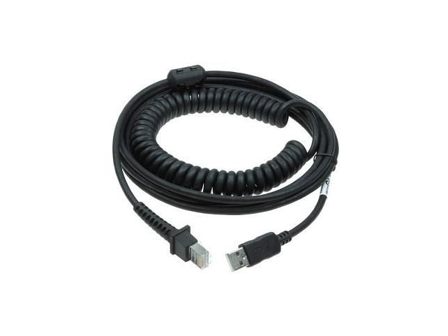 Datalogic Cable, USB, Type A, TPUW,  Coiled, Power off Terminal,