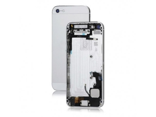 Scocca cover iPhone 5 completa di tasti - Complete back cover with parts - Bianco