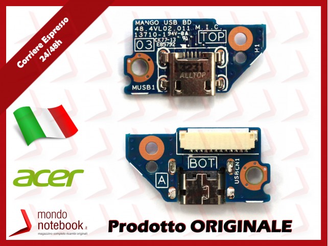 Micro USB BOARD Scheda Alimentazione ACER A1-810 A1-811