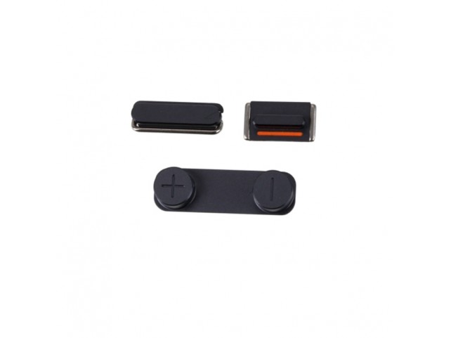 Set 3 tasti laterali iPhone 5 Tasto accensione, muto Power Button Mute and Volume - Black Nero