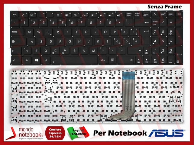 Tastiera Notebook ASUS X556 X556U X556UA A556UR A756U (SENZA FRAME) Italiana