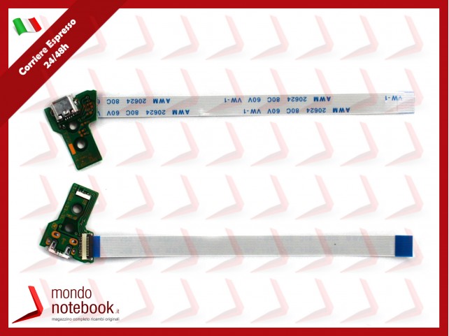 USB Charging Port Socket Board Charger Flex Ribbon Cable per Controller PS4 (12 Pin)