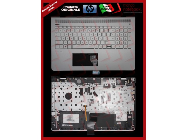 Tastiera con Top Case HP 15-CC 15-cc0xx (Silver) Layout Italiano