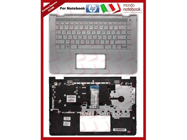 Tastiera con Top Case HP Pavilion x360 14m (Pike Silver) Layout Italiano