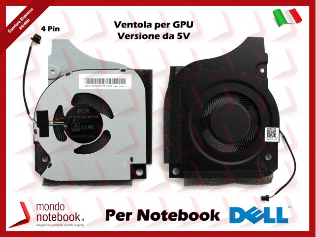 Ventola Fan GPU DELL Inspiron G5-5590 G7-7590 G7-7790 (per VGA) Versione da 5V