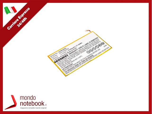Batteria Compatibile Alta Qualità ACER Acer Iconia One 10 B3-A40 B3 A32 PR-279594N 21.09Wh 3.
