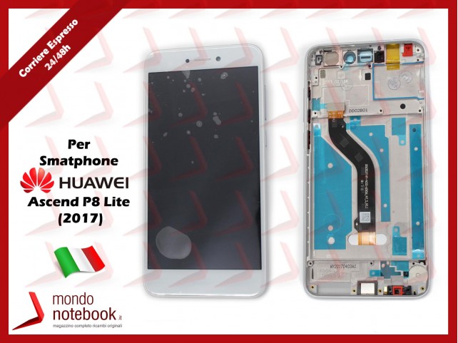 Display LCD con Touch Screen Compatibile Huawei Ascend P8 Lite (2017) (Bianco)
