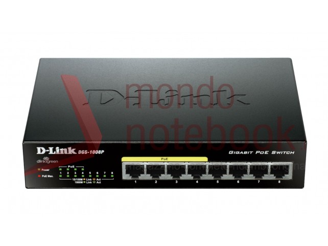 Switch D-Link DGS-1008P/E 8x Gigabit Switch PoE, 8 Gigabit LAN Port