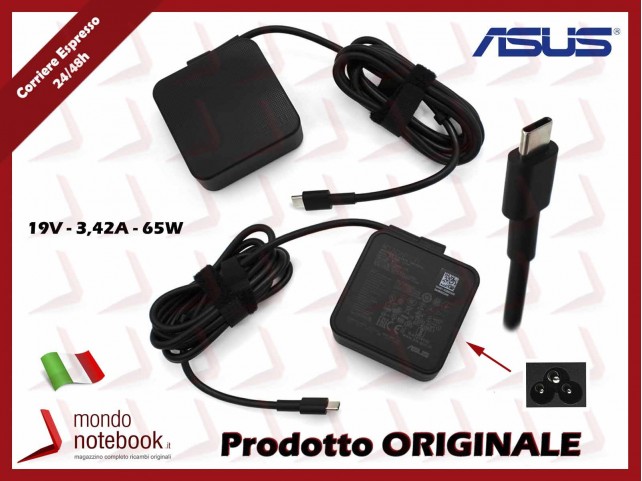 Alimentatore Originale ASUS 65W 19V 3,42A Type-C / USB-C - 3P