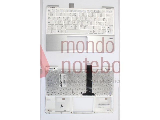 Tastiera con Top Case ASUS EeePC 1018P 1018PB (BIANCA/SILVER) Layout Italiano