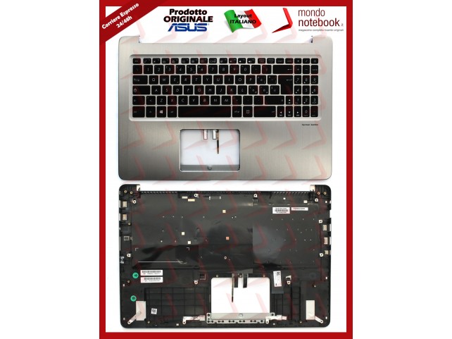 Tastiera con Top Case ASUS VivoBook Pro 15 N580 N580V Italiana (Silver) Senza Touchpad