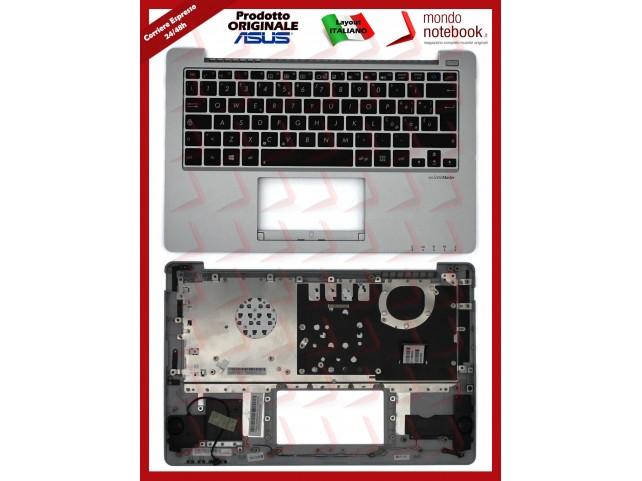 Tastiera con Top Case ASUS X201E (Silver) Layout Italiano