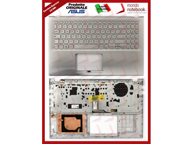 Tastiera con Top Case ASUS X512 X512UF (Retroilluminata) Italiana