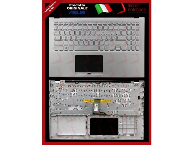 Tastiera con Top Case ASUS X512FJ S512FJ (Silver) Italiana