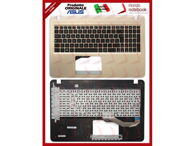 Tastiera con Top Case ASUS X540 X543 F540 (Gold) Italiana Versione Senza ODD