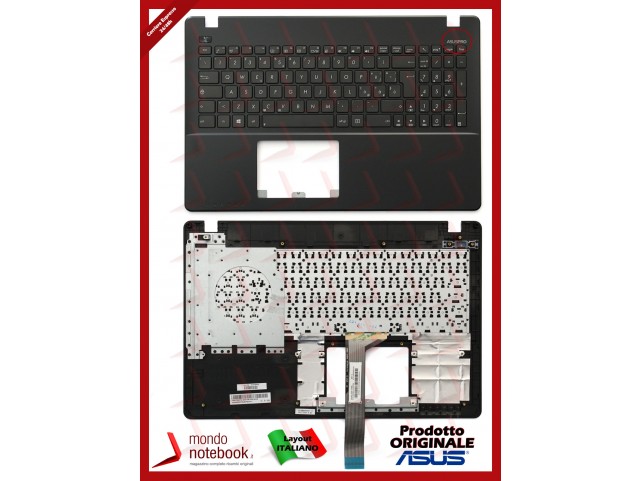 Tastiera con Top Case ASUS X550 X550LA X550LD F550LA F552L ASUSPRO LOGO (Nera)