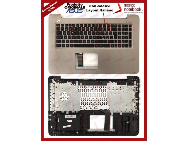 Tastiera con Top Case ASUS X756UX X756UA con Adesivi Layout Italiano