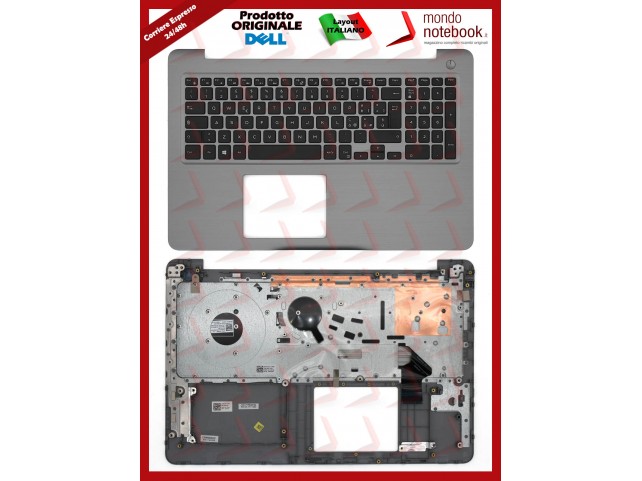 Tastiera con Top Case DELL Inspiron 15-5000 15 (5565) (5567) (Grigia) Italiana