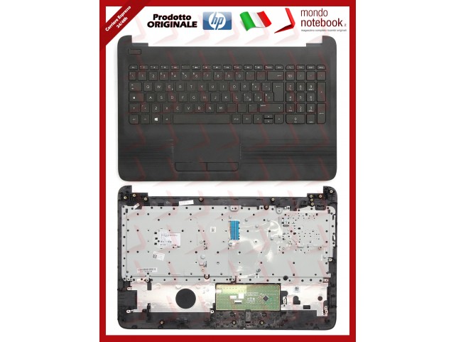 Tastiera con Top Case HP 250 255 256 G4 G5 15-AF 15-AC 15-AY 15-BA 15-BG (Nera) Italiana