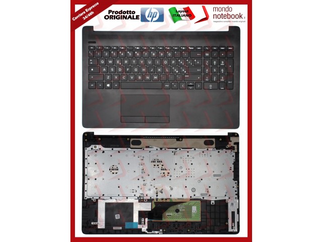 Tastiera con Top Case HP 250 G7 255 G7 15-DA 15-DB 15-DR Italiana (Nera)