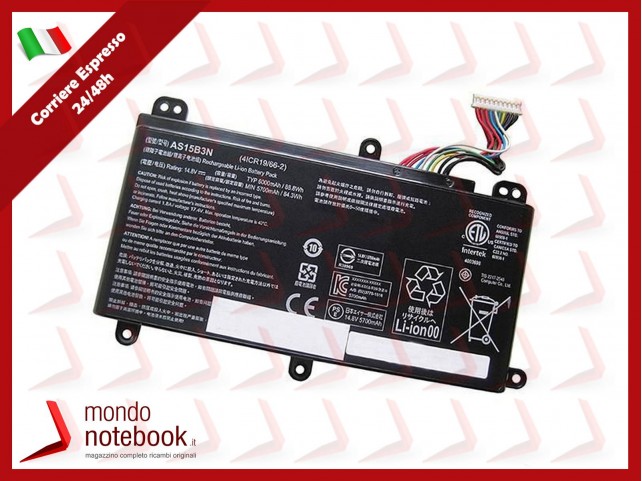 CoreParts MBXAC-BA0086 Laptop Battery for Acer 86Wh Li-ion 14.8V 5800mAh,