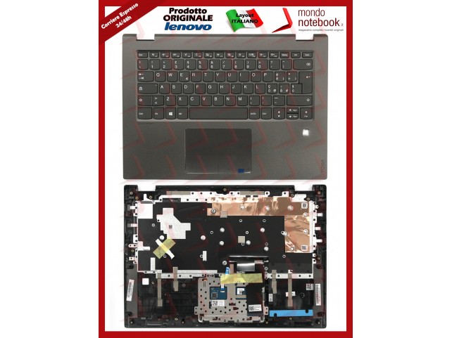 Tastiera con Top Case LENOVO Yoga 520-14IKB (Dark Grey) Con Fingerprint - Italiana
