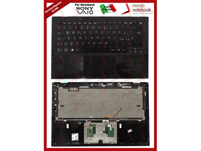 Tastiera con Top Case SONY Vaio Pro 13 SVP13A SVP132 SVP1321 (RETROILLUMINATA)