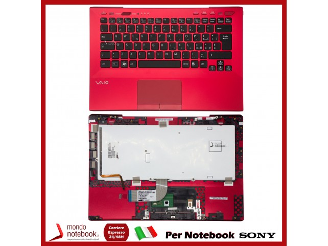 Tastiera con Top Case SONY VPC-SD (ROSSO) RETROILLUMINATA