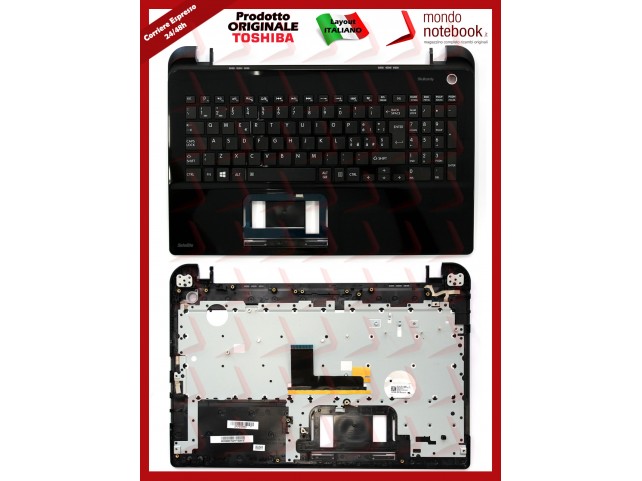 Tastiera con Top Case TOSHIBA Satellite L50 L50-B L50D-B (Nera) Italiana