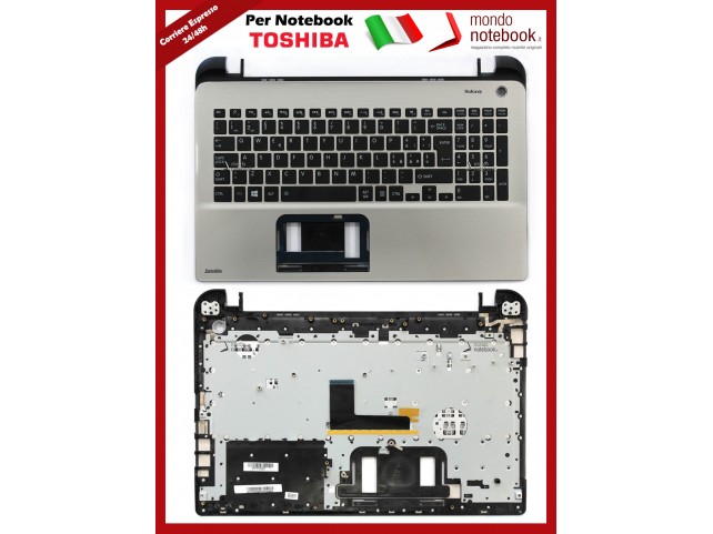 Tastiera con Top Case TOSHIBA Satellite L50 L50-B L50D-B (Silver) Italiana