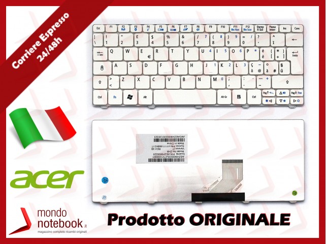 Tastiera Netbook ACER Aspire One 532H 533 521 D260 (BIANCA)