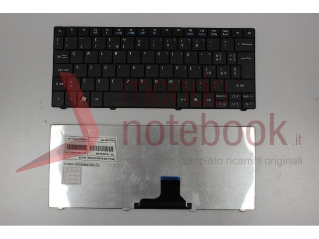 Tastiera Netbook ACER Aspire One 751H 752 722 Timeline 1810T 1410 (NERA) (CON ADESIVI LAYOUT ITA)