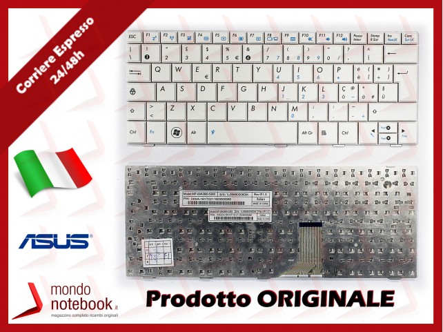 Tastiera Netbook ASUS EeePC 1005HA 1008HA 1001HA series (BIANCA)