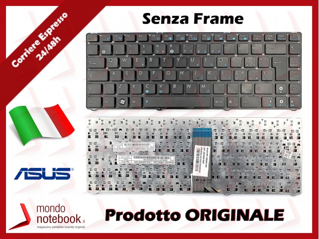 Tastiera Netbook ASUS EeePC 1215B 1215C 1225C 1225B SENZA FRAME (NERA)