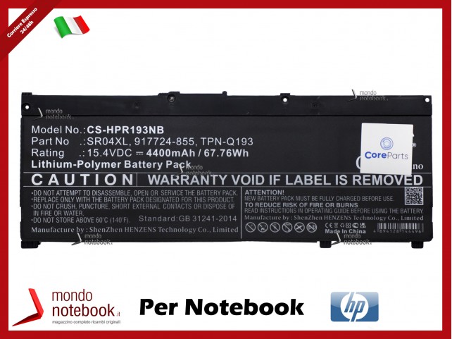 Batteria Compatibile Alta Qualità HP 15-CX CE CB DC 15.4V 4400mAh