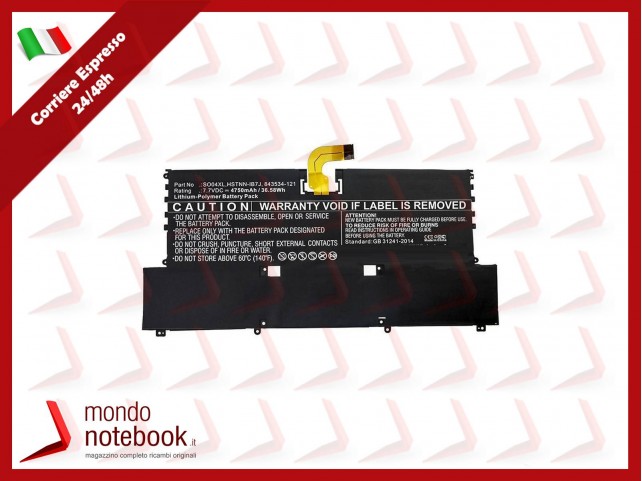 Batteria Compatibile Alta Qualità HP Spectre 13-V 13T-V000 36.58Wh Li-Pol 7.7V 4750mAh